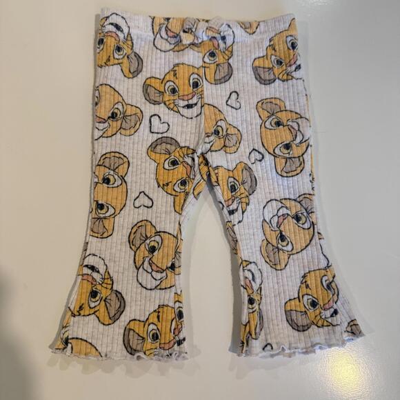 Disney Baby 0-3M Simba Print Ribbed Top and Pants Set Long Sleeve Ruffles - Picture 8 of 9